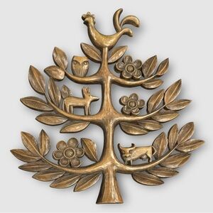 Vintage Midcentury Homco Tree of Life Set Wall Hanging